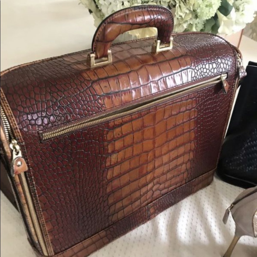 ladies crocodile work briefcase